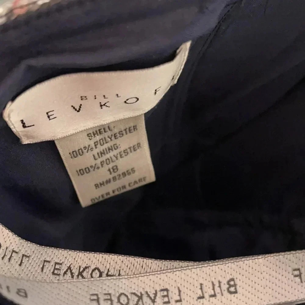 Bill Levkoff strapless dress. Navy blue + sequence - Picture 9 of 9